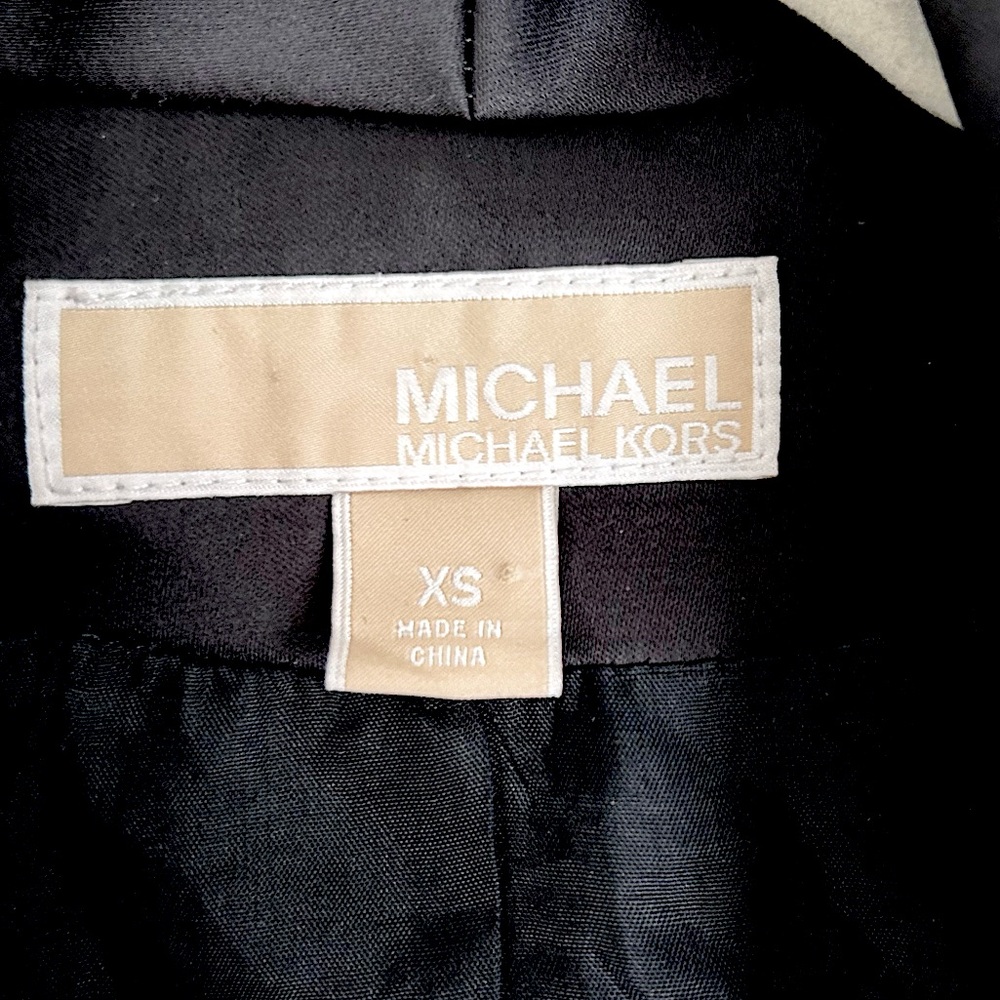 🩷MICHAEL KORS BLACK TUXEDO BLAZER WOMANS SIZE XS BUSINESS OFFICE LONG SLEEVE - Picture 4 of 7